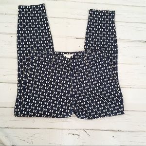 H&M Blue White Ankle Pants Size 10